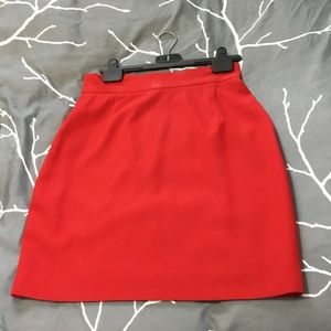 Red pencil skirt